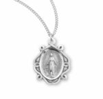 Sterling Silver Miraculous Medal Celtic Knot