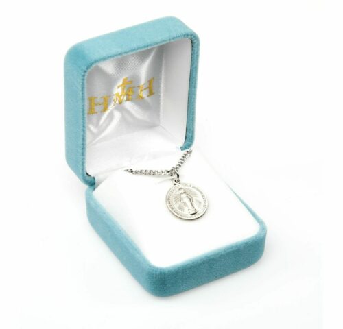 Sterling Silver Round Miraculous Medal - Image 4