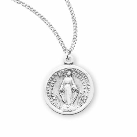 Sterling Silver Round Miraculous Medal