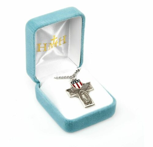 Military "Winged" Sterling Silver Miraculous Medal - Image 3