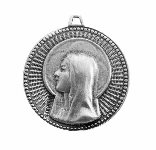 Sterling Silver Christ in Agony Round Medal - Image 3