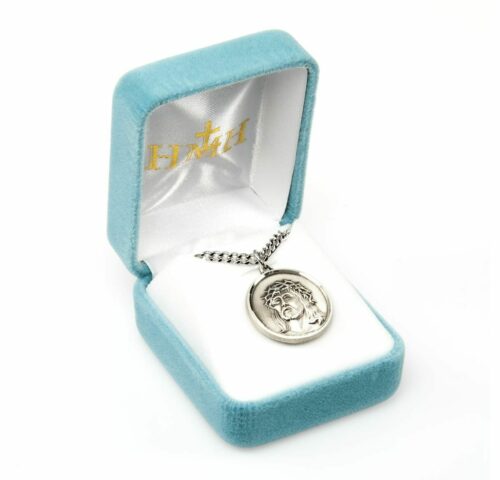 Sterling Silver Christ in Agony Round Medal - Image 4