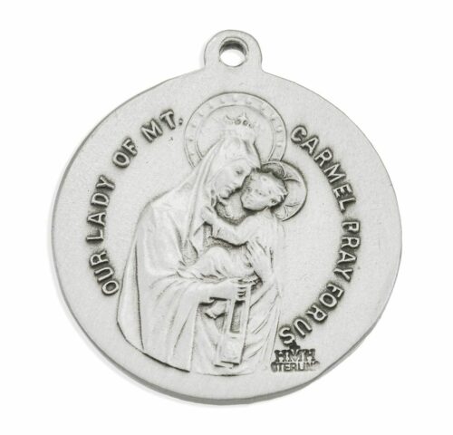 Sterling Silver Scapular Sacred Heart of Jesus Medal - Image 3