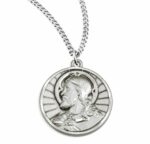Sterling Silver Scapular Sacred Heart of Jesus Medal