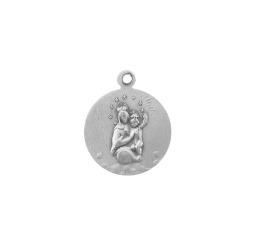 Sterling Silver Scapular Sacred Heart of Jesus Medal - Image 3
