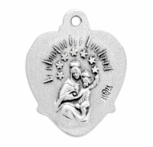 Sterling Silver Scapular Sacred Heart of Jesus Medal - Image 3
