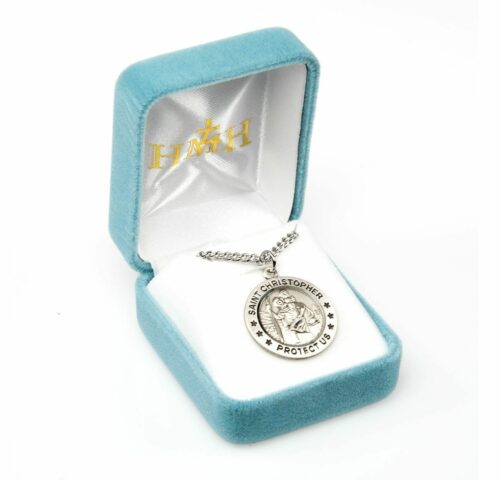 Saint Christopher Round Sterling Silver Medal - Image 3