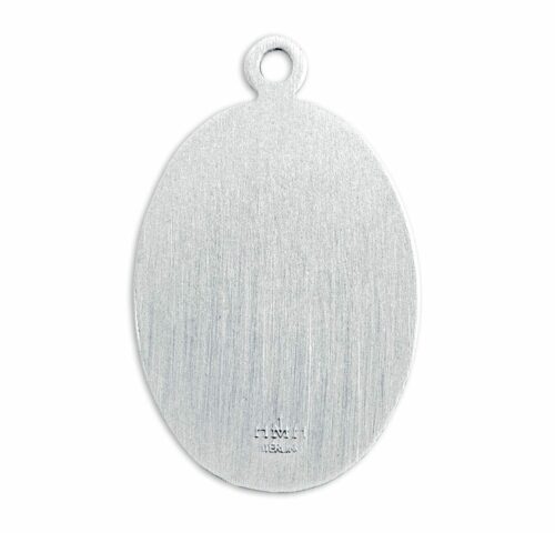 Saint Christopher Oval Sterling Silver Medal - Image 3