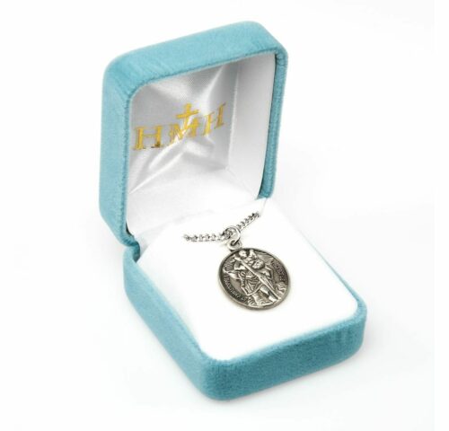 Saint Christopher Round Sterling Silver Medal - Image 3