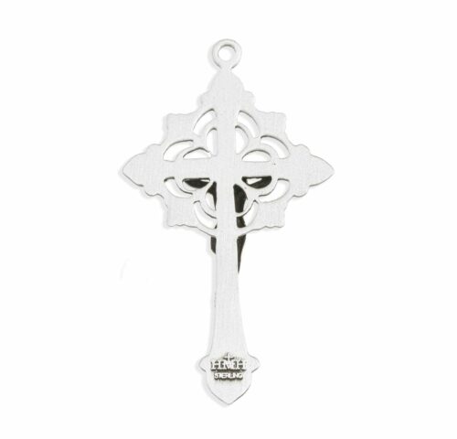 Sterling Silver Floral Filigree Crucifix - Image 3