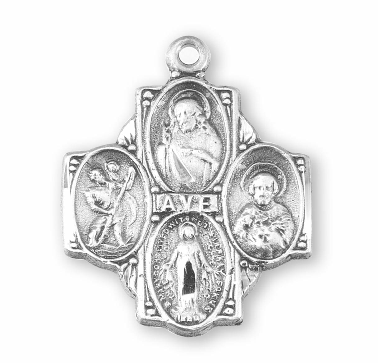 Sterling Silver 4 Way Medal Buy Religious Catholic Store