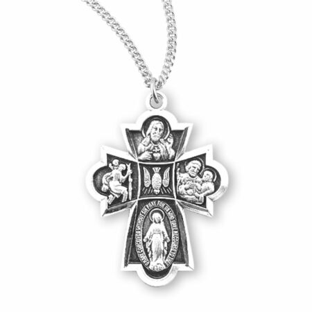 Sterling Silver 4-Way Medal