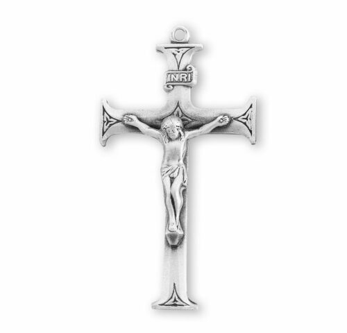 Sterling Silver Flower Tipped Crucifix - Image 2