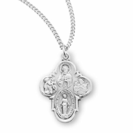 Sterling Silver 4-Way Medal