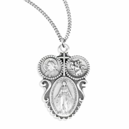 Sterling Silver 3-Way Medal