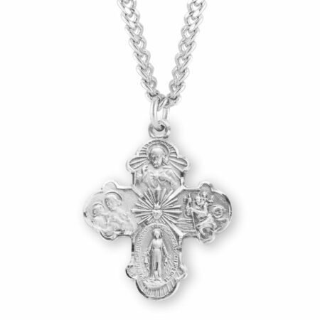 Sterling Silver 4-Way Medal