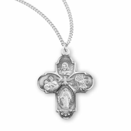 Sterling Silver 4-Way Medal
