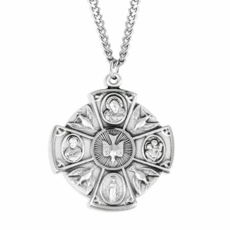 Sterling Silver 4-Way Medal