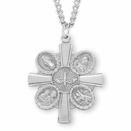 Sterling Silver 4-Way Medal