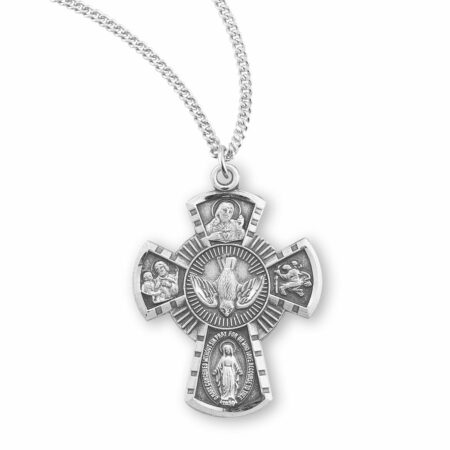 Sterling Silver 4-Way Medal