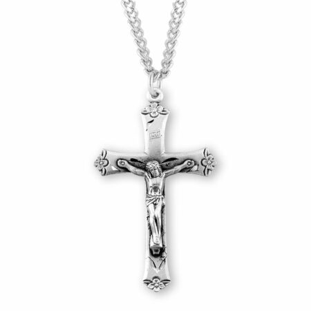 Sterling Silver Flare Tipped Crucifix