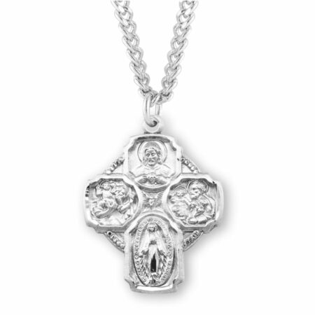 Sterling Silver 4-Way Medal