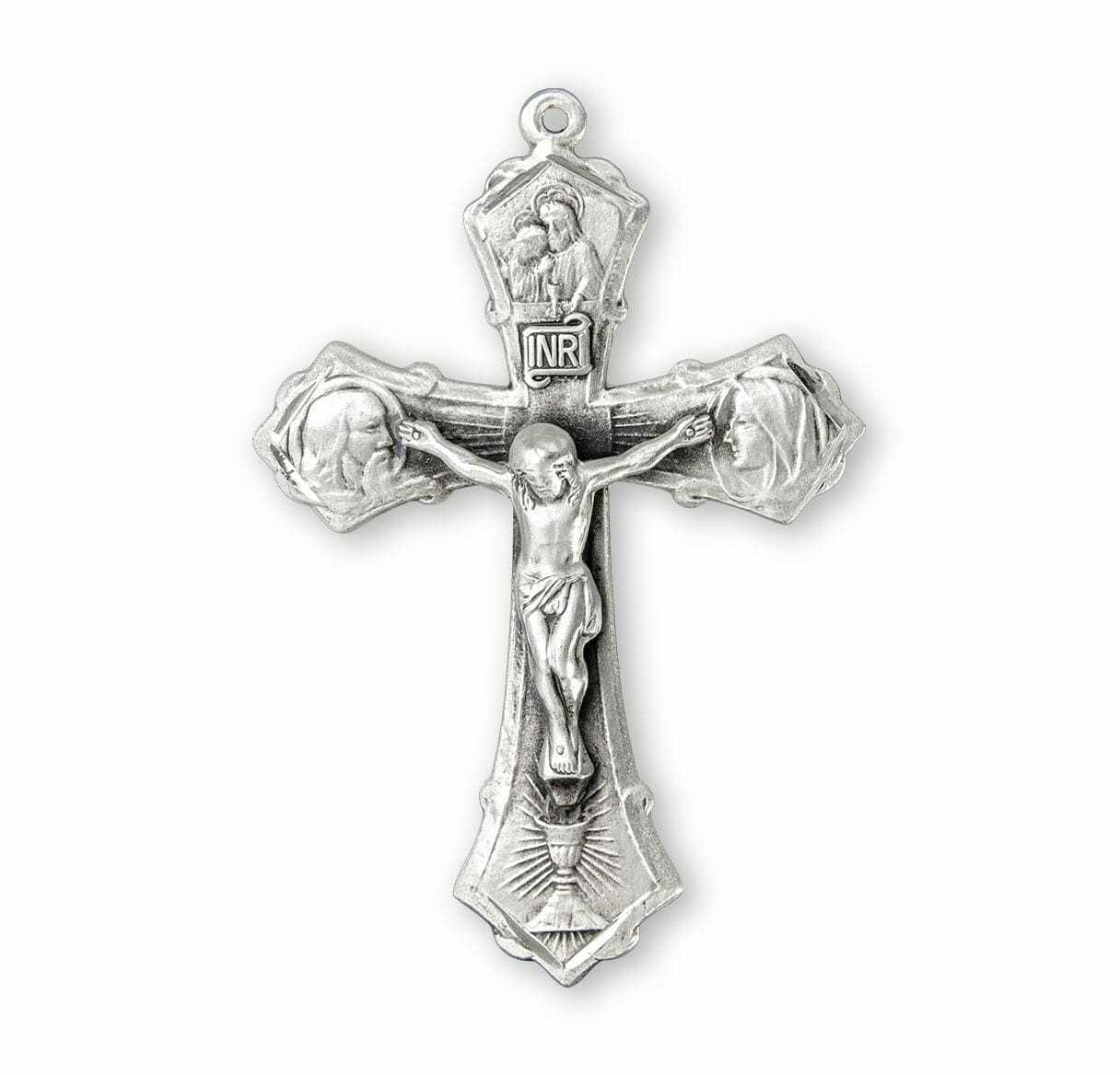 Jesus-Mary-Joseph Sterling Silver Crucifix - Buy Religious Catholic Store