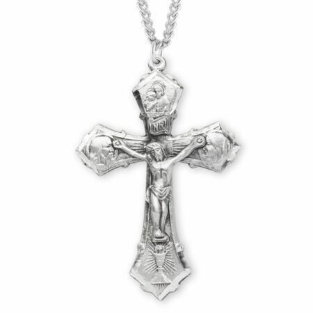 Jesus-Mary-Joseph Sterling Silver Crucifix