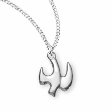 Holy Spirit High Polished Sterling Silver Medal