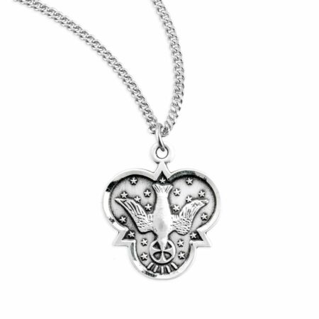 Holy Spirit Sterling Silver Trinity Symbol Medal