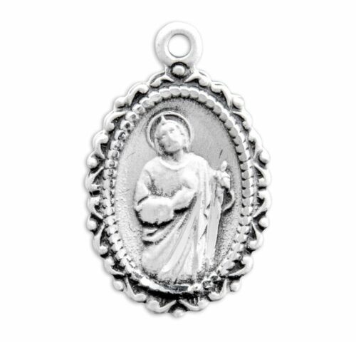 Saint Jude Oval Sterling Silver Medal - Image 2