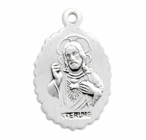 Saint Jude Oval Sterling Silver Medal - Image 3