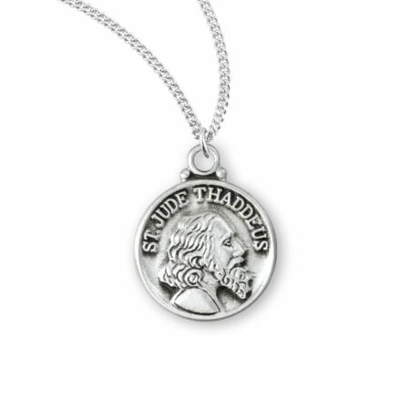 Saint Jude Sterling Silver Bust Medal