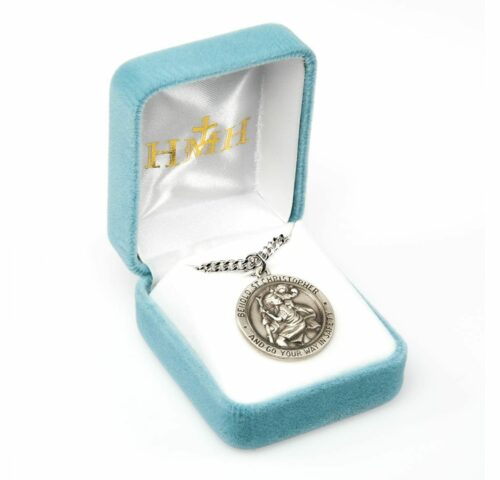 Saint Christopher Round Sterling Silver Medal - Image 3