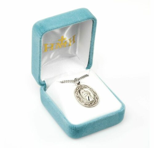 Saint Jude Thaddeus Oval Sterling Silver "Crown of Thorns" Medal - Image 4