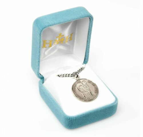 Saint Christopher Round Sterling Silver Medal - Image 3
