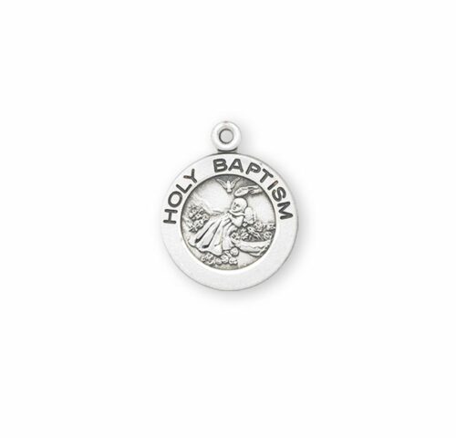 Holy Baptism Round Sterling Silver Medal - Image 2