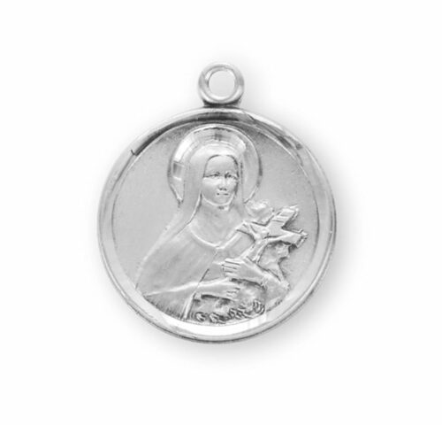Saint Therese of Lisieux Round Sterling Silver Medal - Image 2