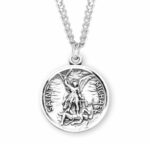 Saint Michael Round Sterling Silver Medal