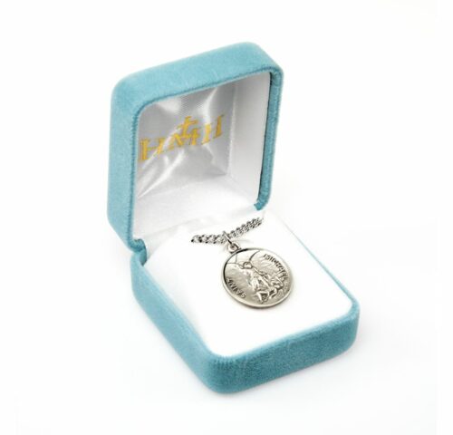 Saint Michael Round Sterling Silver Medal - Image 4