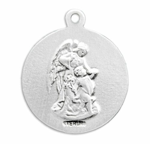 Saint Michael Round Sterling Silver Medal - Image 3