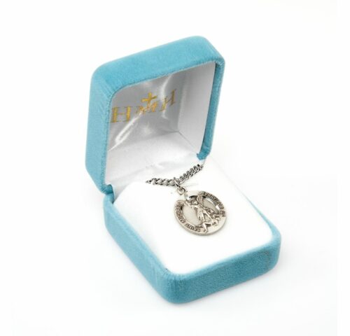 Saint Michael Round Sterling Silver Medal - Image 4