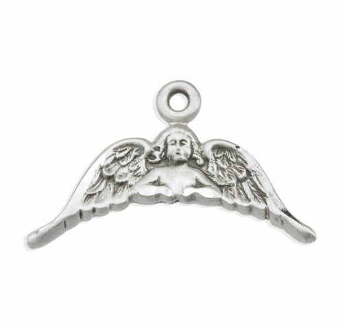 Sterling Silver Angel with Wings Medal - Image 2