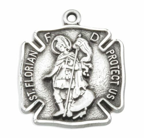 Saint Florian Sterling Silver Firefighters Medal - Image 2