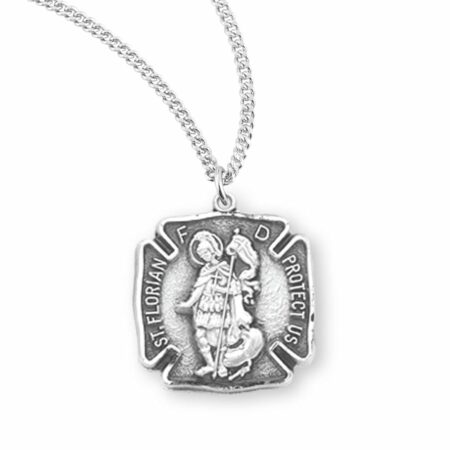 Saint Florian Sterling Silver Firefighters Medal