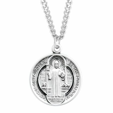 Saint Benedict Round Jubilee Sterling Silver Medal