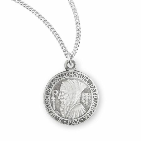 Saint Benedict Round Jubilee Sterling Silver Medal