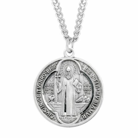 Saint Benedict Round Jubilee Sterling Silver Medal