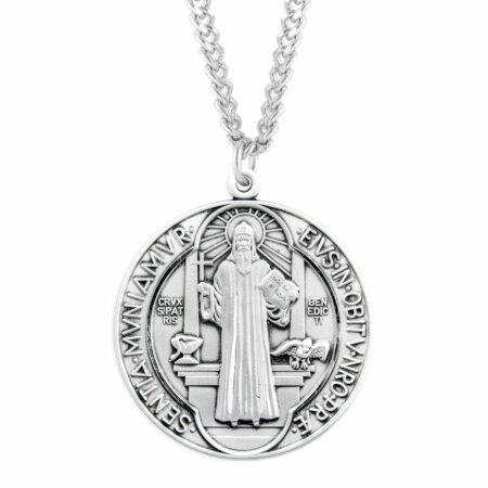 Saint Benedict Round Jubilee Sterling Silver Medal