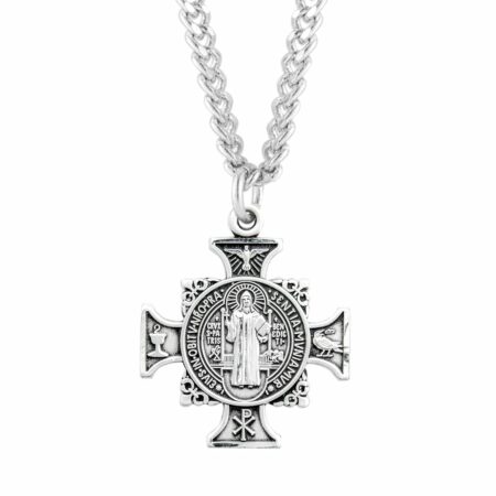 Sterling Silver Maltese Benedictine Medal